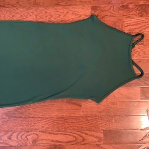 Emerald green midi dress